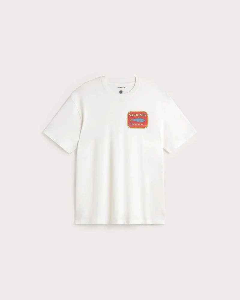 THINKING MU Sardines Aaron Tee white