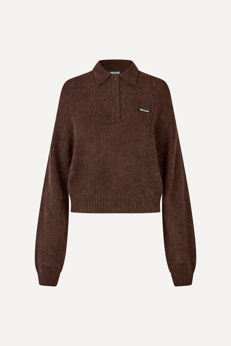Rotate - Fluffy Knit Polo 1172071667 - 1667 Molé