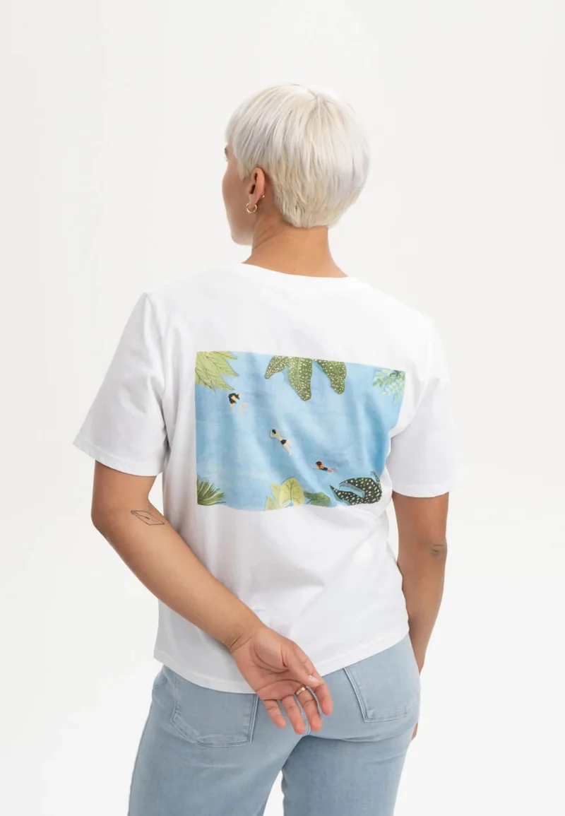 MELAWEAR Women T-Shirt Artist Edition Atelier Mave weiß / print secret lake