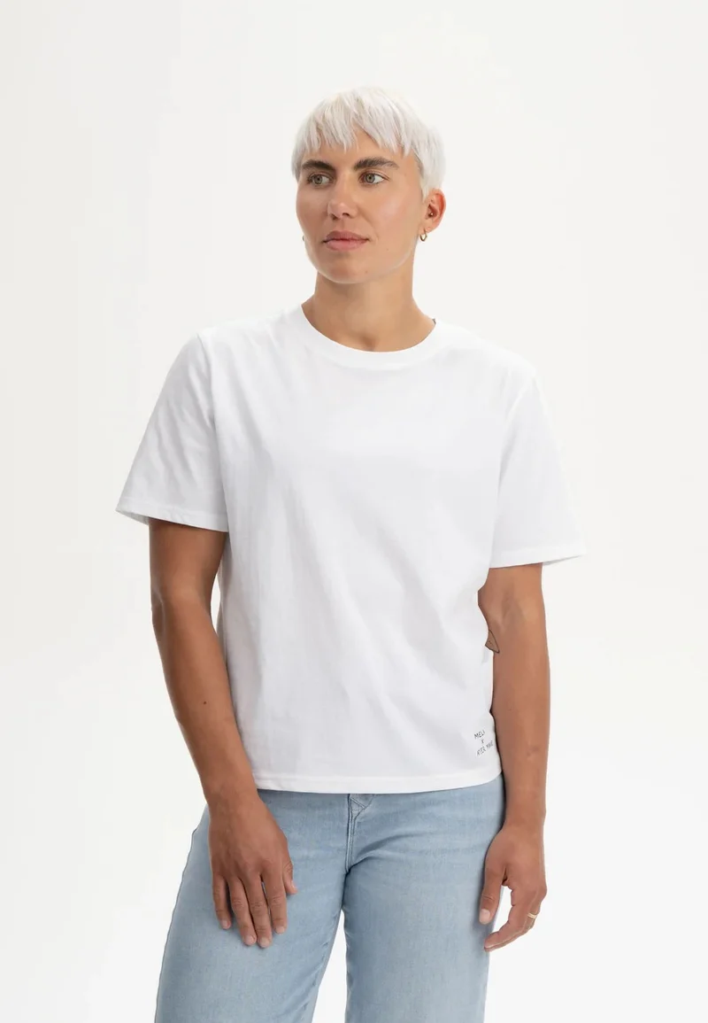 MELAWEAR Women T-Shirt Artist Edition Atelier Mave weiß / print secret lake