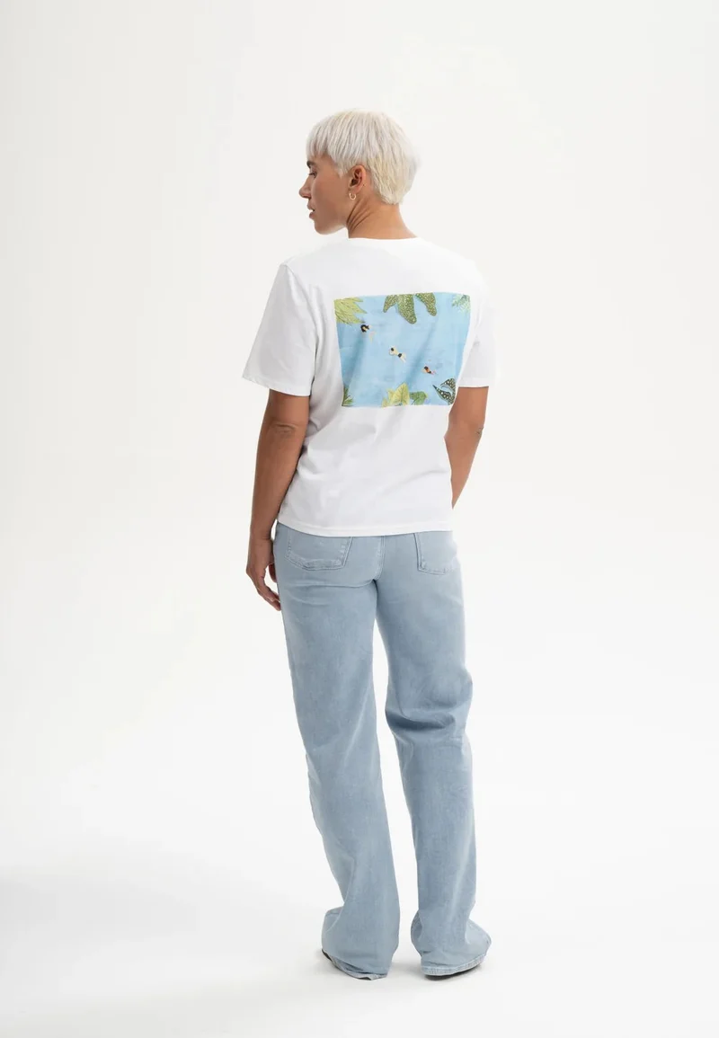MELAWEAR Women T-Shirt Artist Edition Atelier Mave weiß / print secret lake