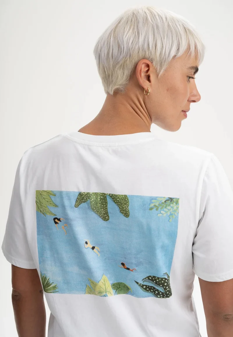 MELAWEAR Women T-Shirt Artist Edition Atelier Mave weiß / print secret lake