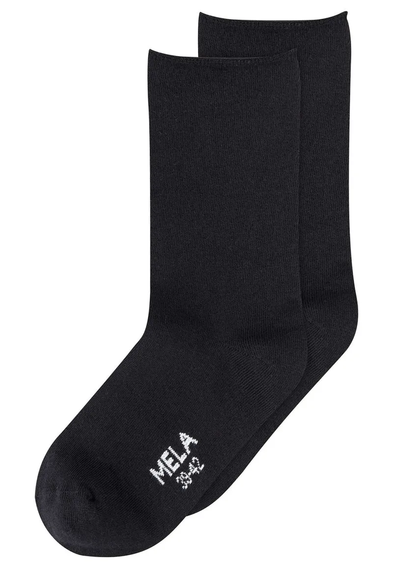 MELAWEAR Rollsaum Socken 2 Paare schwarz