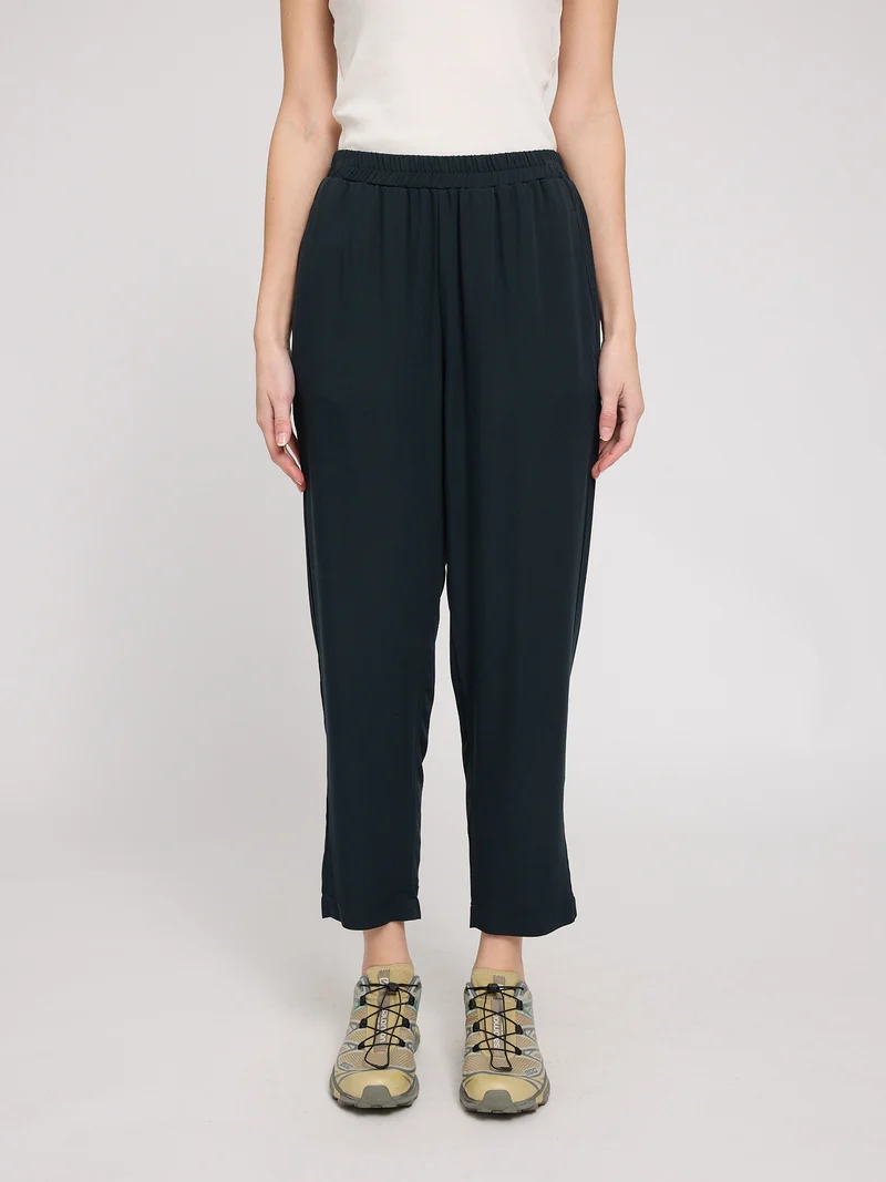 MAZINE Straight Leg Viscose Pants black