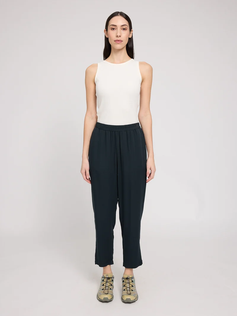 MAZINE Straight Leg Viscose Pants black