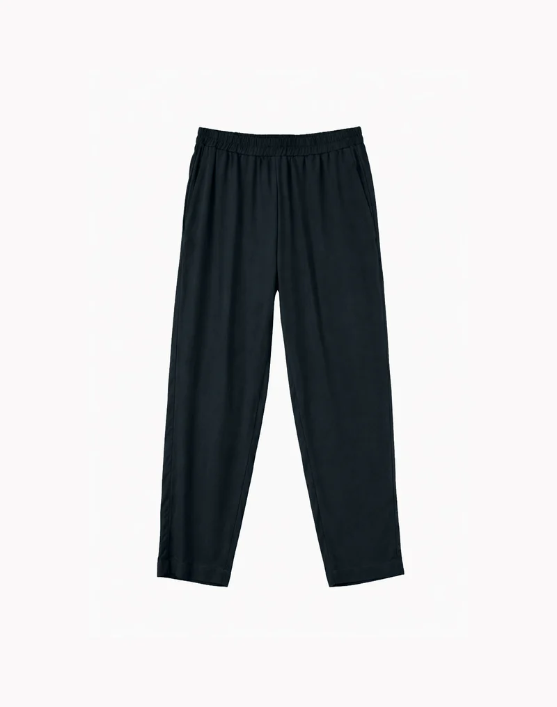 MAZINE Straight Leg Viscose Pants black