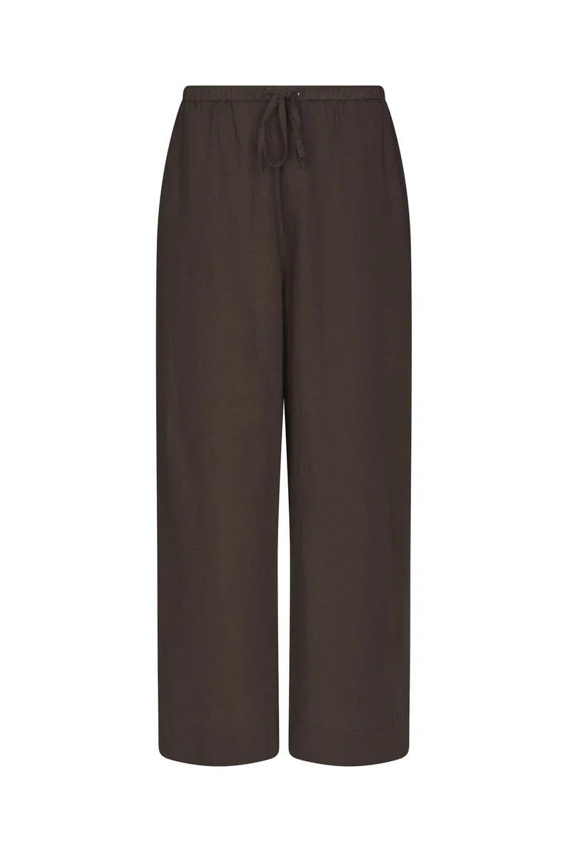 Neo Noir - Heifa Linen Pants 167698 - 676 - Dark Brown