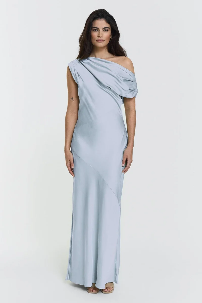 Twist & Tango - Ttvanessa Satin Dress - 50 - Pale Blue