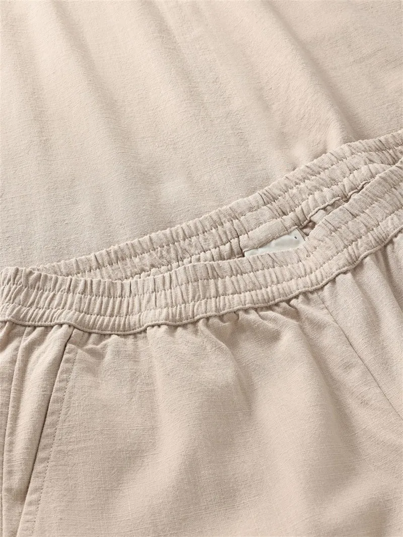 KNOWLEDGE COTTON APPAREL Posey Wide Linen-Mix Pants light feather gray