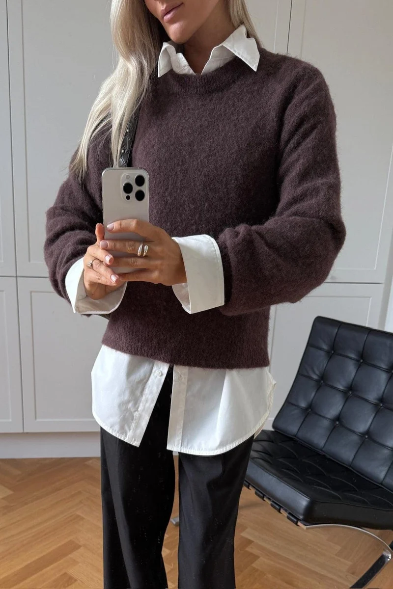 Noella - Kae Knit 12940085 - 674 - Chocolate