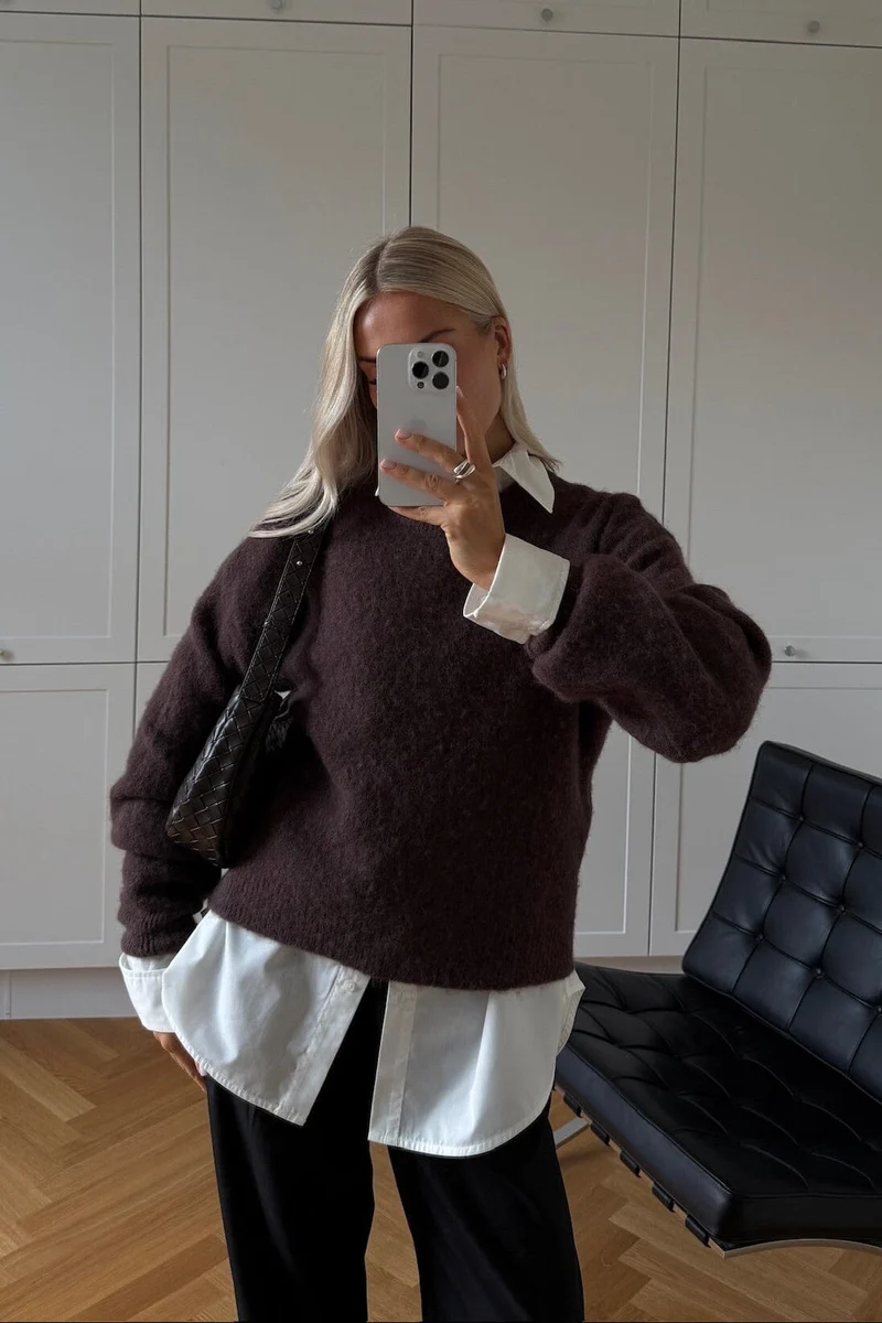 Noella - Kae Knit 12940085 - 674 - Chocolate
