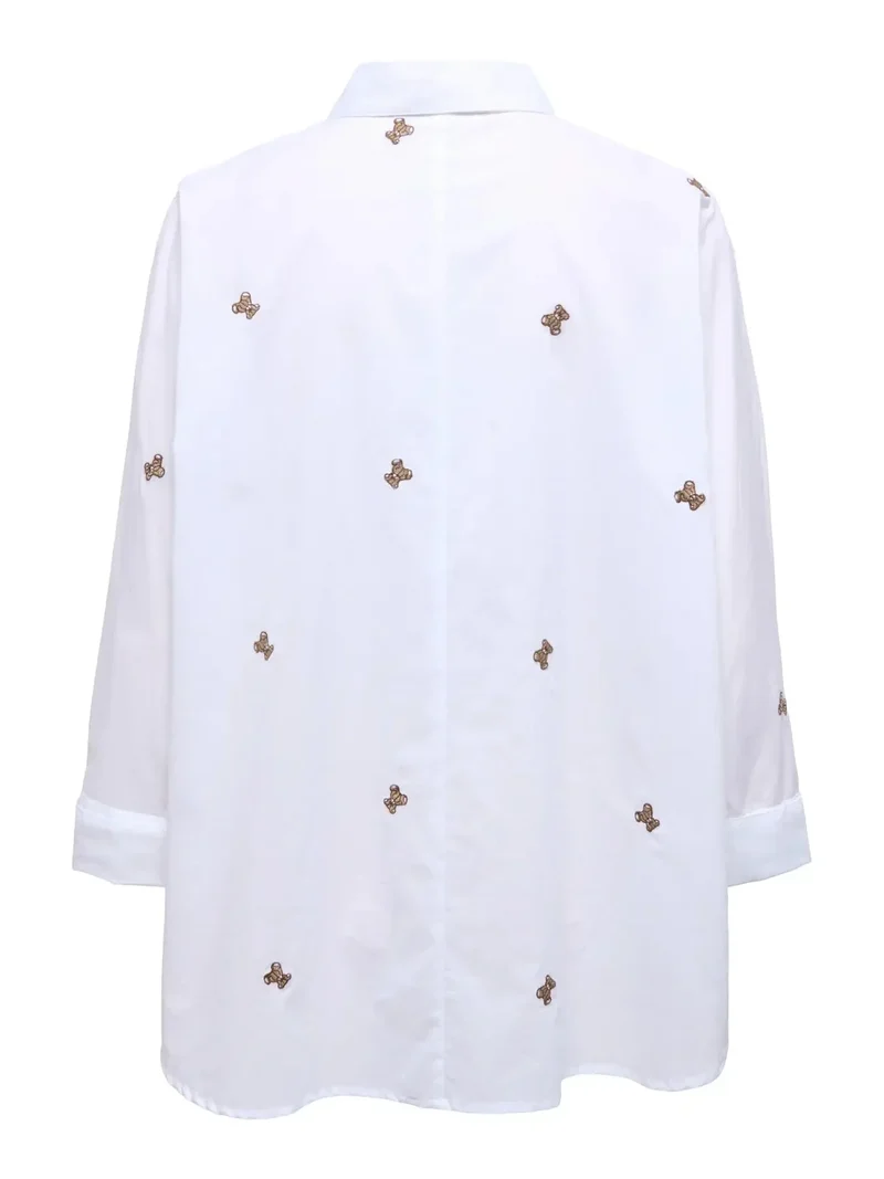 Only - Onlnew Lina Grace Ls Emb Shirt - 4965858 Bright White Light Teddy
