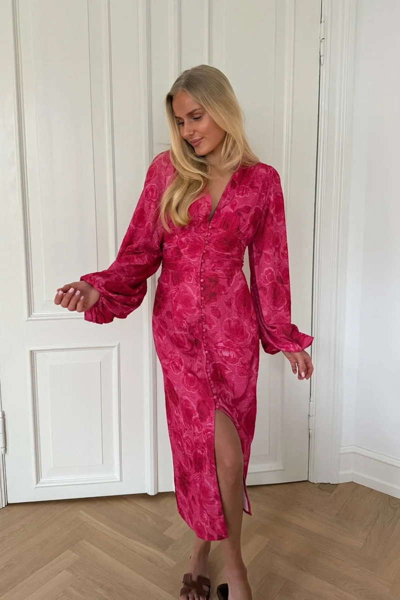 BYIC - Adaic Long Dress A23983 - Soft Rose Print