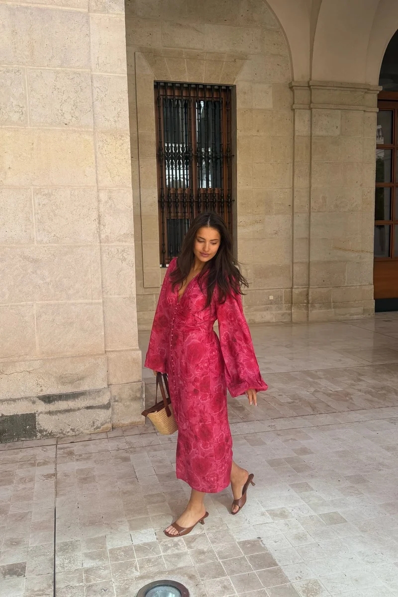 BYIC - Adaic Long Dress A23983 - Soft Rose Print