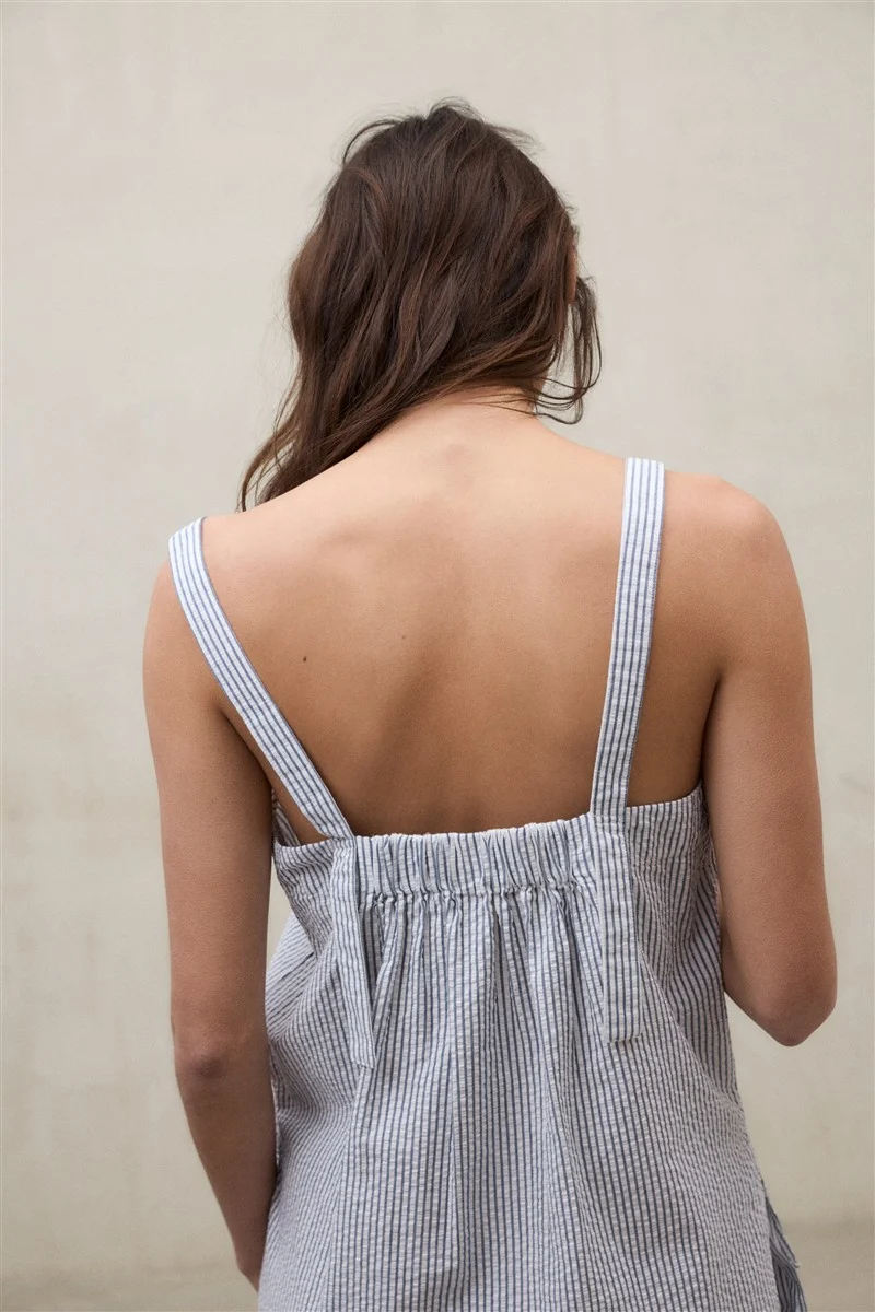 ECOALF Aria ecru/blue stripes