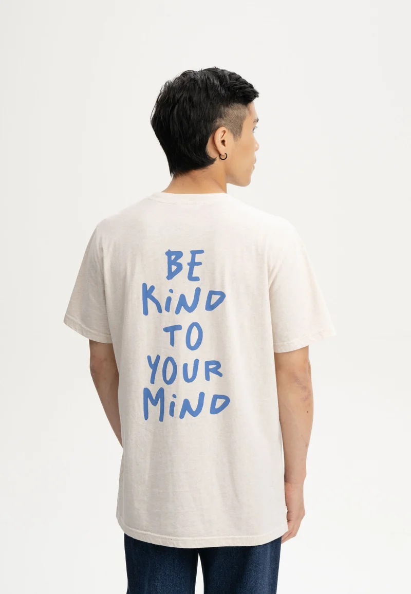 MELAWEAR T-Shirt Sadhil Print cream melange / be kind