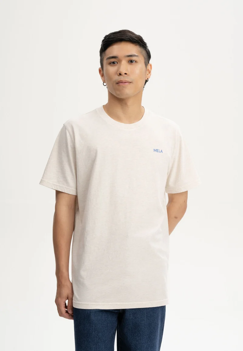 MELAWEAR T-Shirt Sadhil Print cream melange / be kind