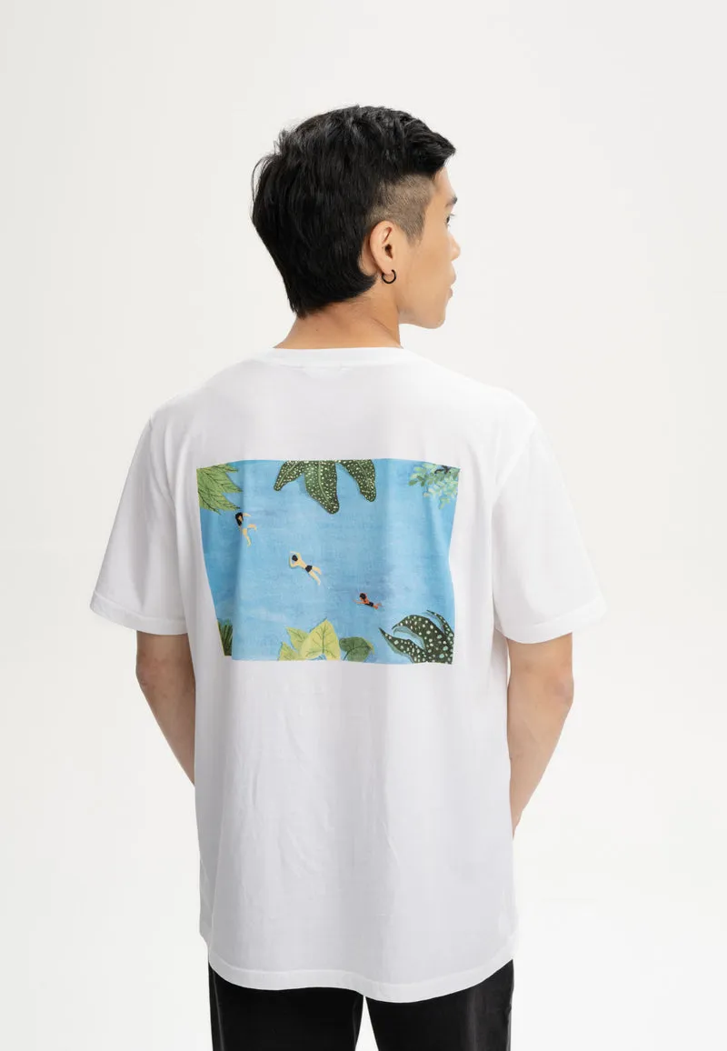 MELAWEAR Men T-Shirt Artist Edition Atelier Mave weiß / print secret lake