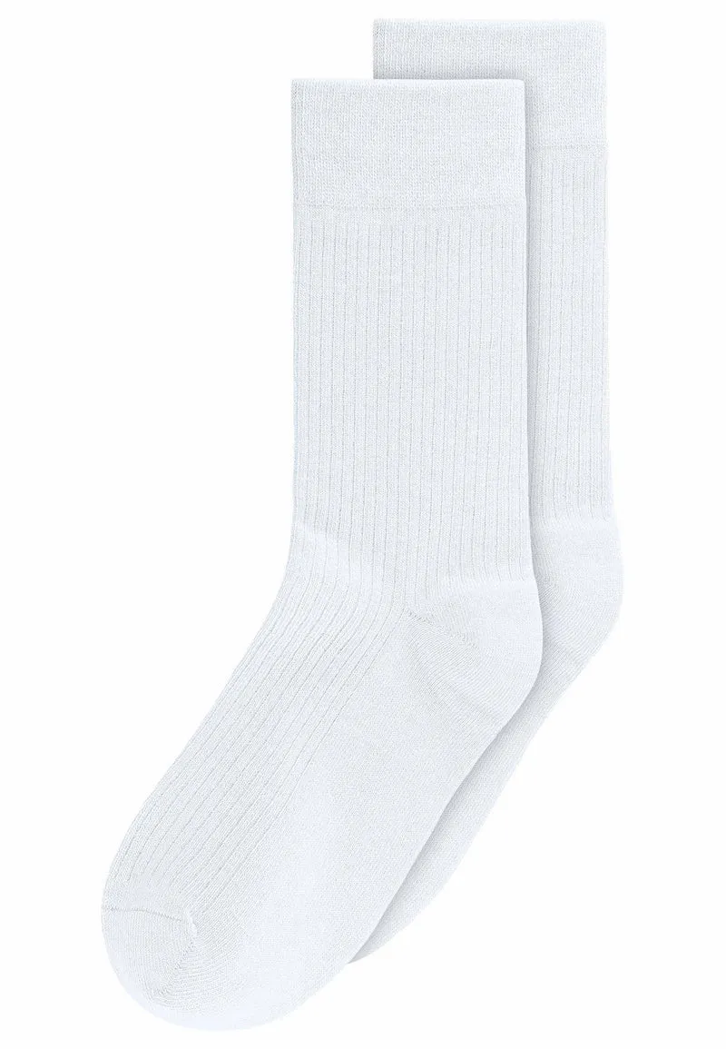 MELAWEAR Gerippte Socken 2 Paare weiß