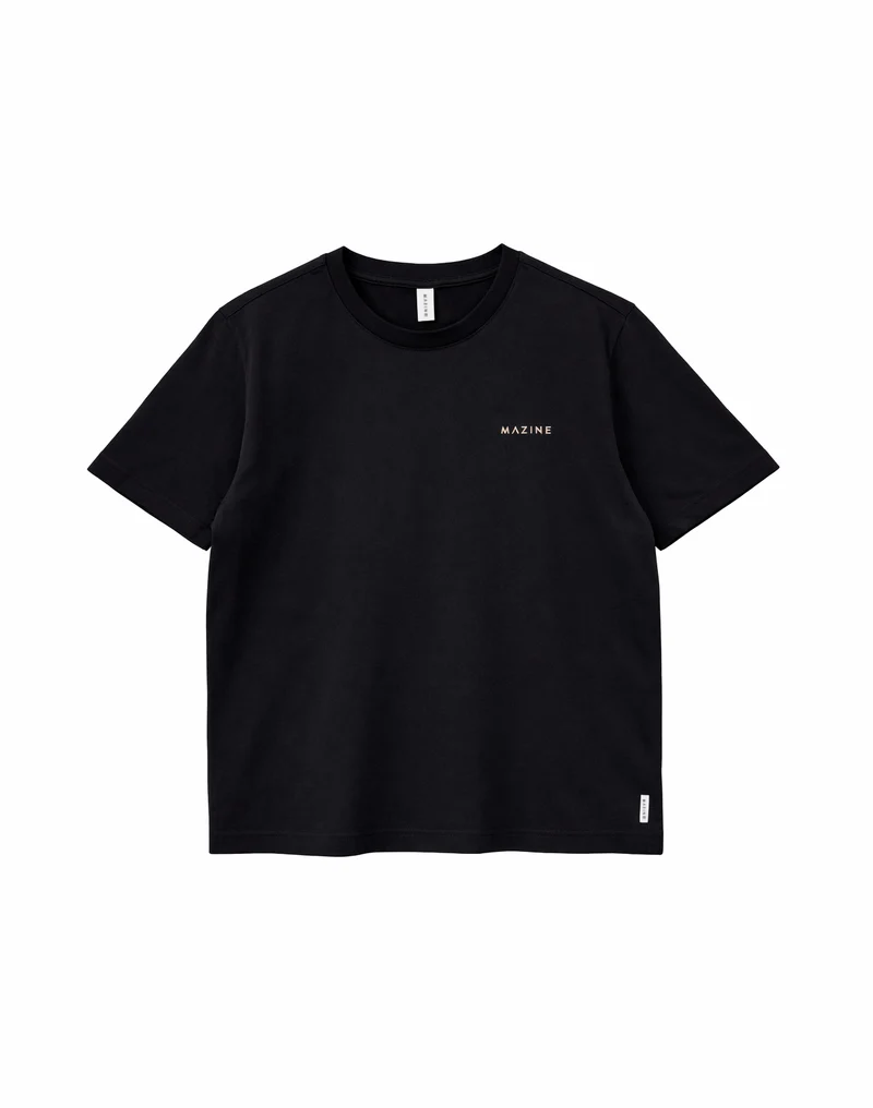 MAZINE Back Print T-Shirt black/warm days