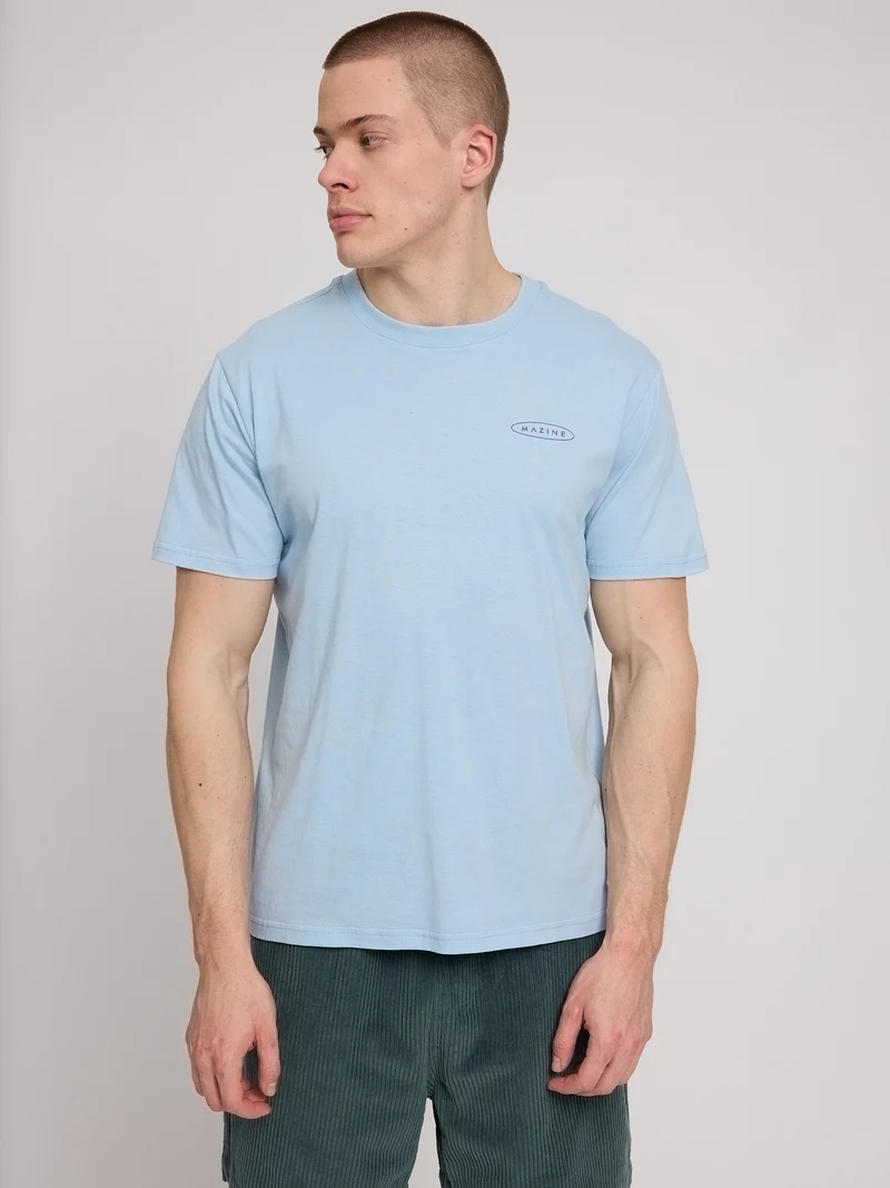 MAZINE Back Print T-Shirt ice blue/camera