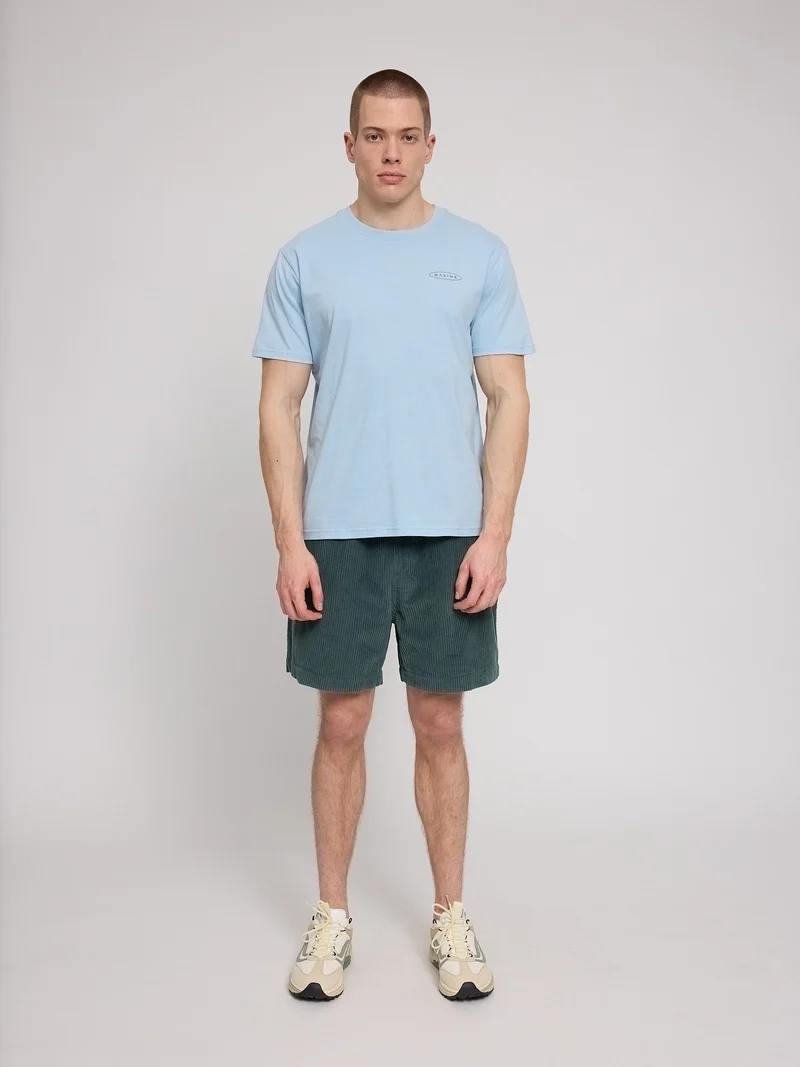 MAZINE Back Print T-Shirt ice blue/camera