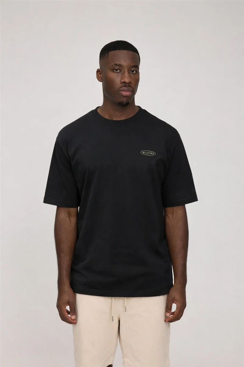 MAZINE Back Print Theme T-Shirt black/camera