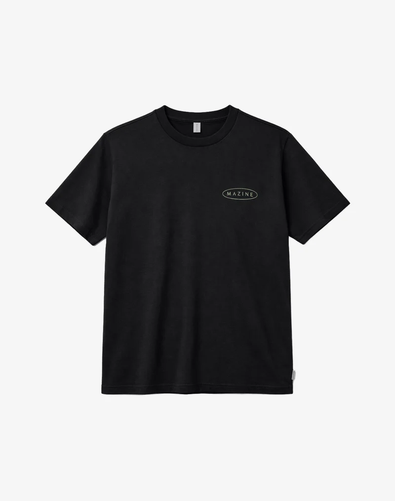 MAZINE Back Print Theme T-Shirt black/camera
