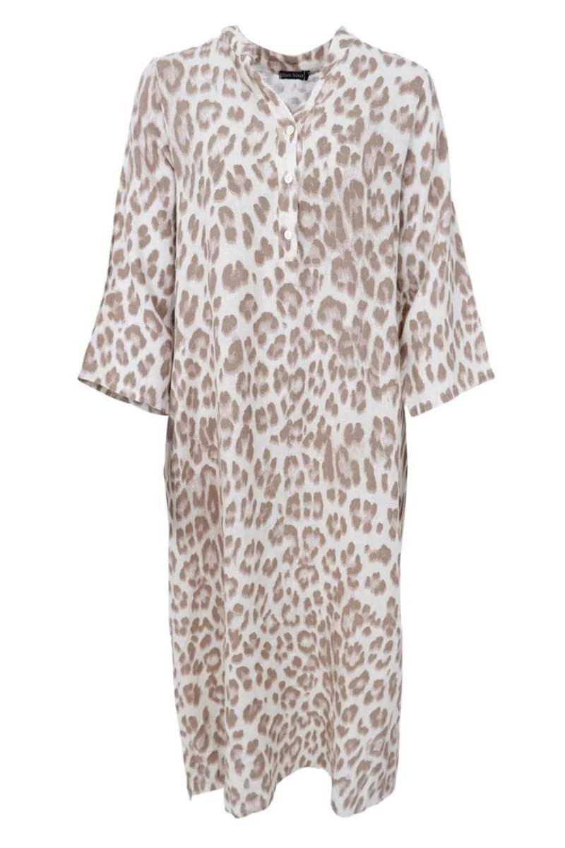 Black Colour - Bcmelina Shirt Dress 40421 - Nougat Leo