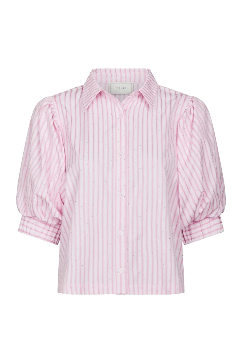 Neo Noir - Etta Soft Stripe Stone Shirt 166416 - 754 - Light Pink