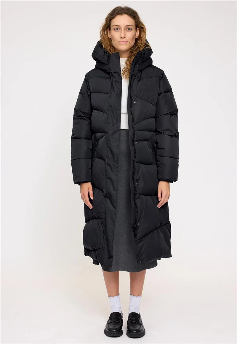 MAZINE Waves Quilt Puffer Coat black