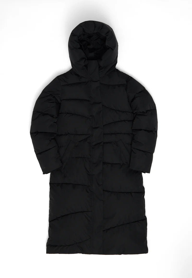 MAZINE Waves Quilt Puffer Coat black