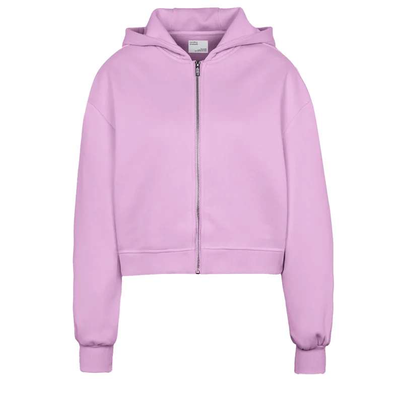 COLORFUL STANDARD Organic Crop Zip Hood cherry blossom