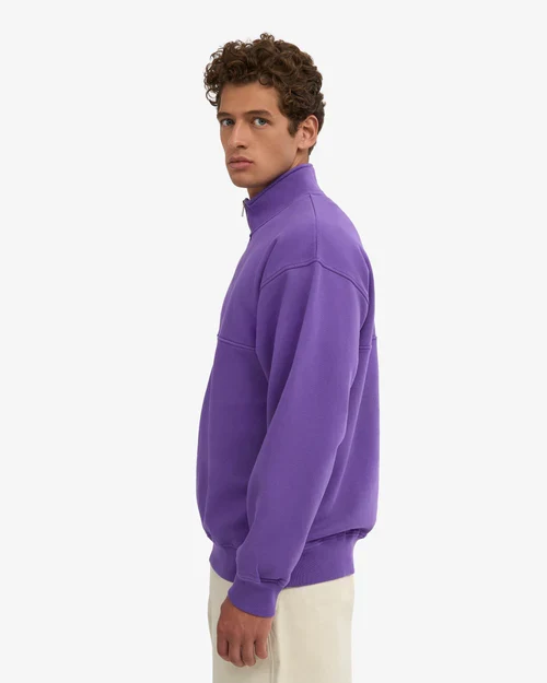 COLORFUL STANDARD Organic Quarter Zip ultra violet