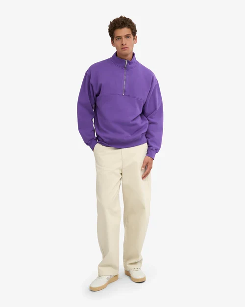 COLORFUL STANDARD Organic Quarter Zip ultra violet