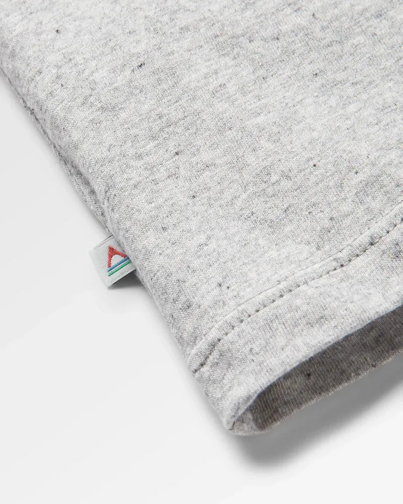 PASSENGER Classic Logo Recycled Cotton T-Shirt mid grey marl