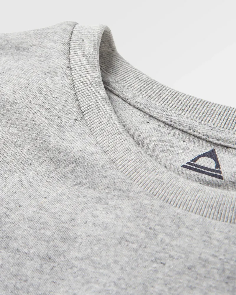 PASSENGER Classic Logo Recycled Cotton T-Shirt mid grey marl