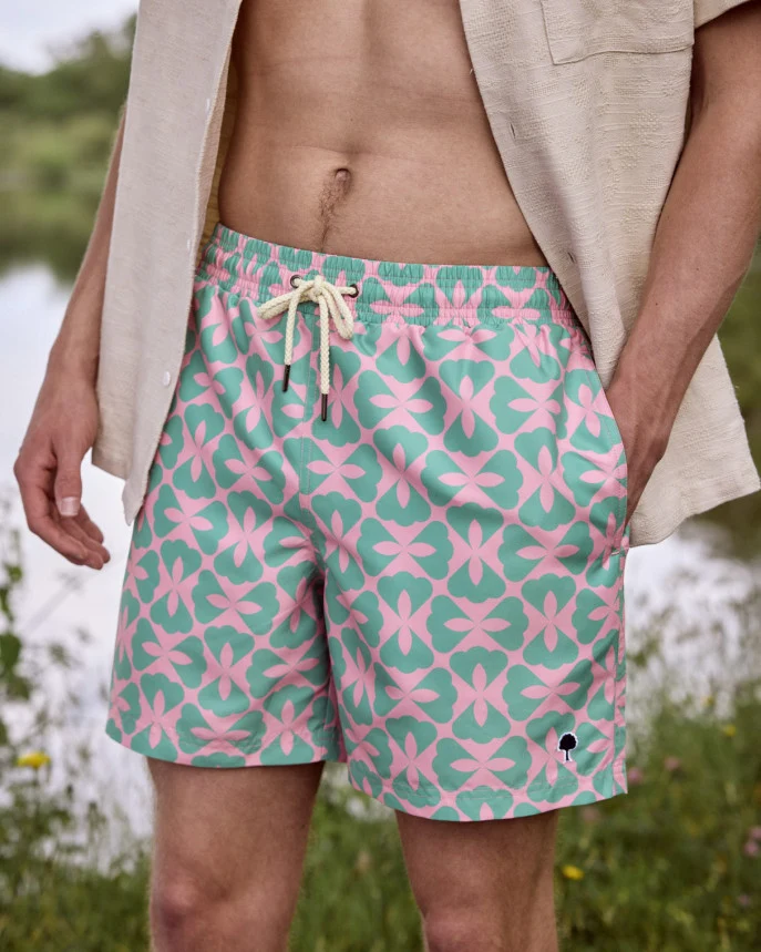 FAGUO Mimizan Badehose green/pink