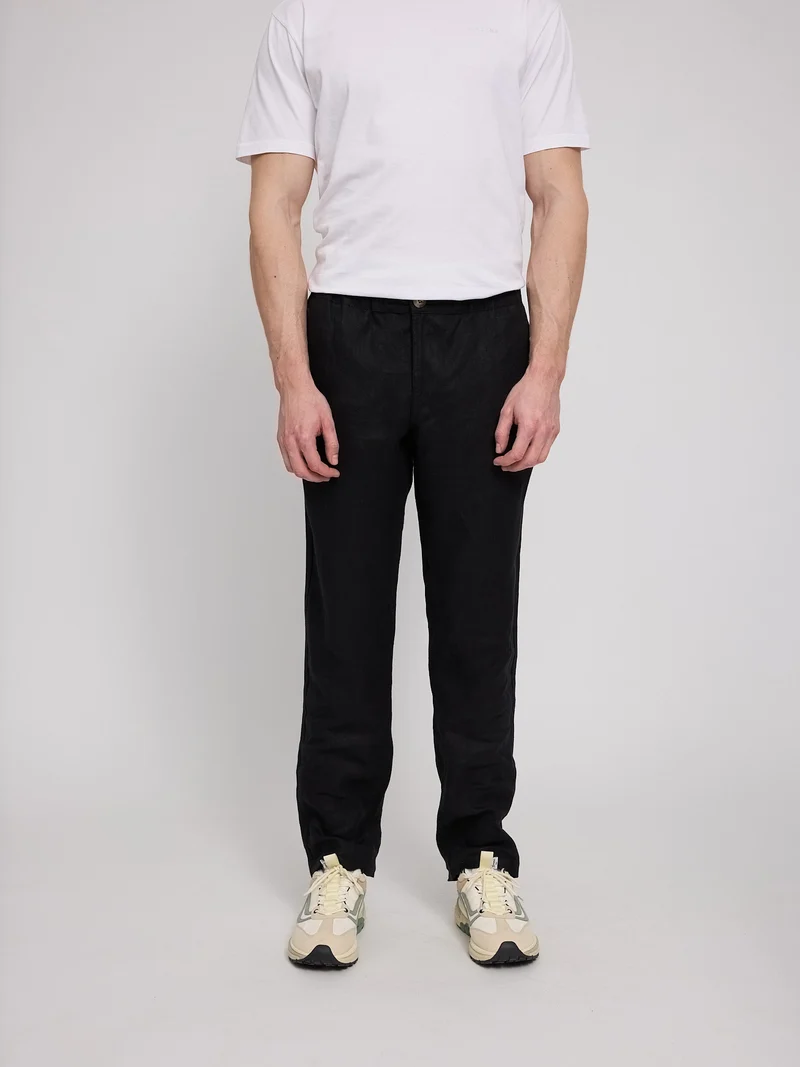 MAZINE Regular Linen Pants black