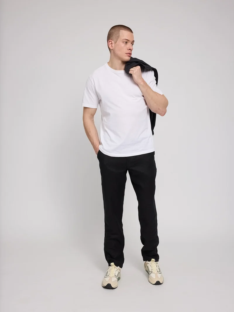 MAZINE Regular Linen Pants black