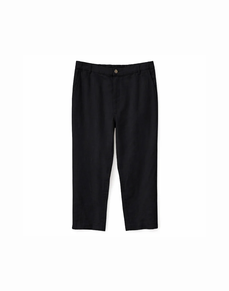 MAZINE Regular Linen Pants black