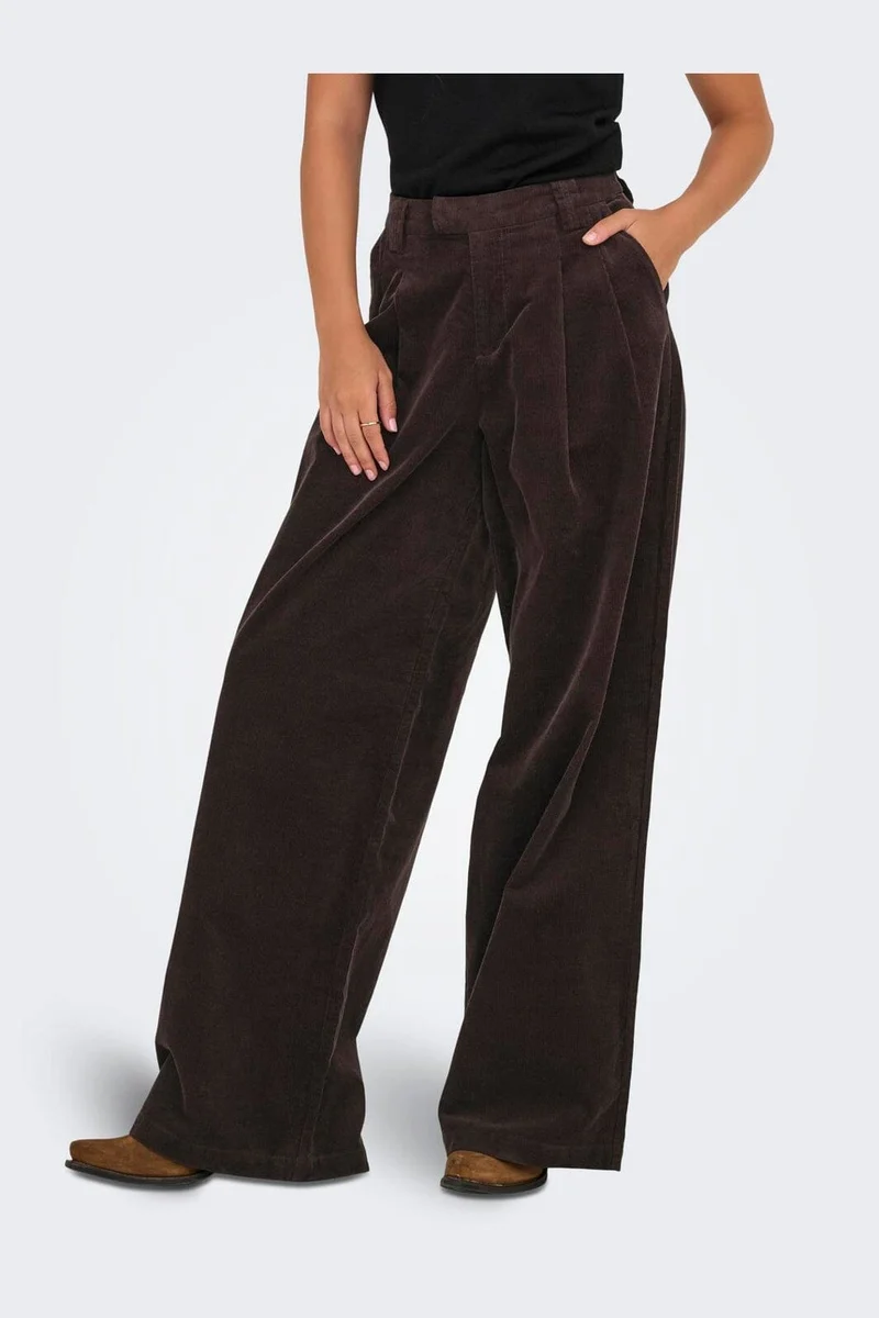 Only - Onlsvea-Nessa Cord Wide Pant Cc Tlr - 4854242 Seal Brown