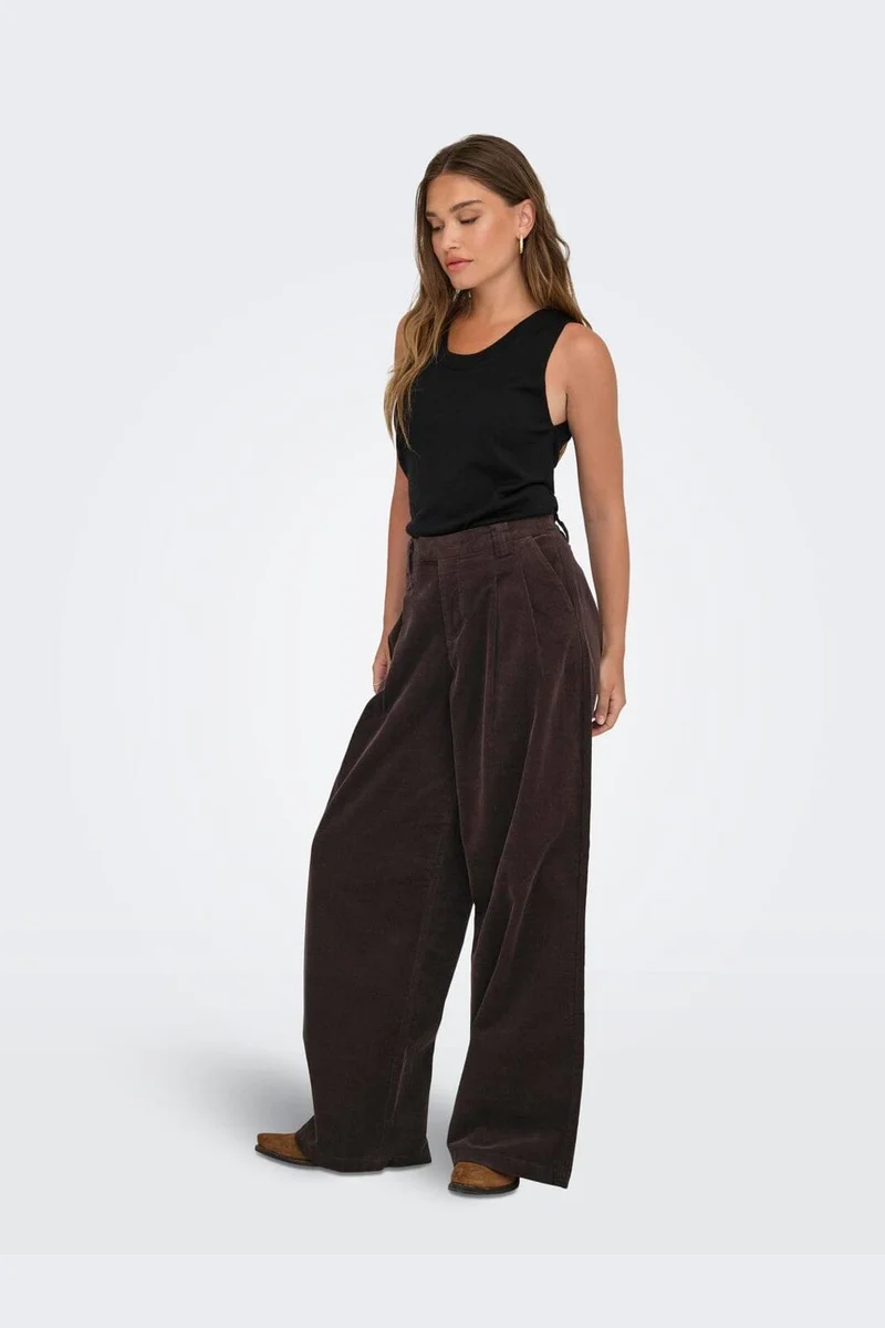 Only - Onlsvea-Nessa Cord Wide Pant Cc Tlr - 4854242 Seal Brown