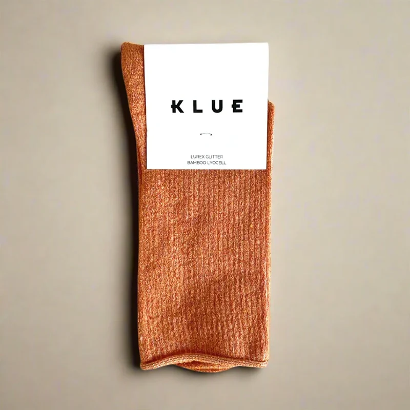 KLUE Glitter Lurex Socks terracotta 36-40