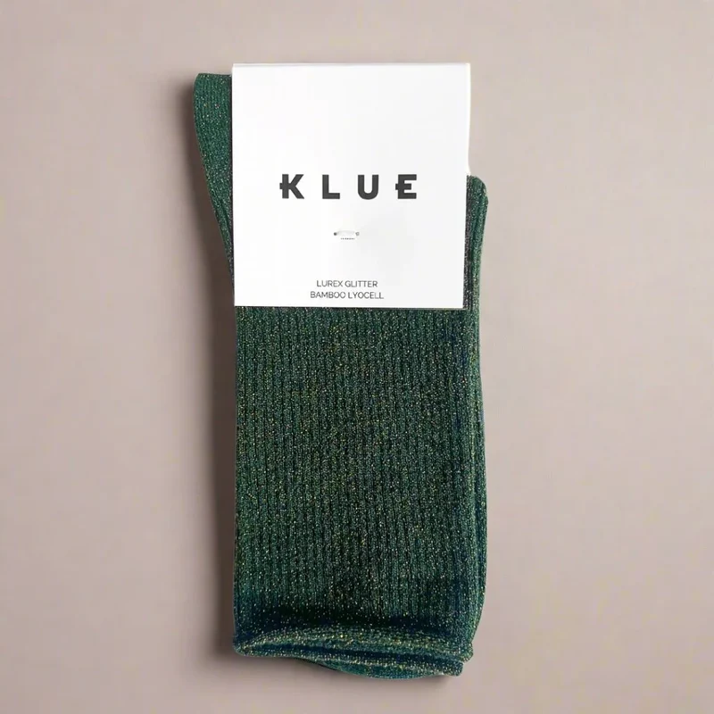 KLUE Glitter Lurex Socks green 36-40