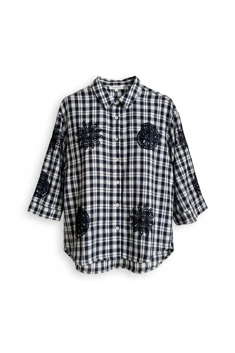 Continue - Emilia Check 15365 - Navy Check