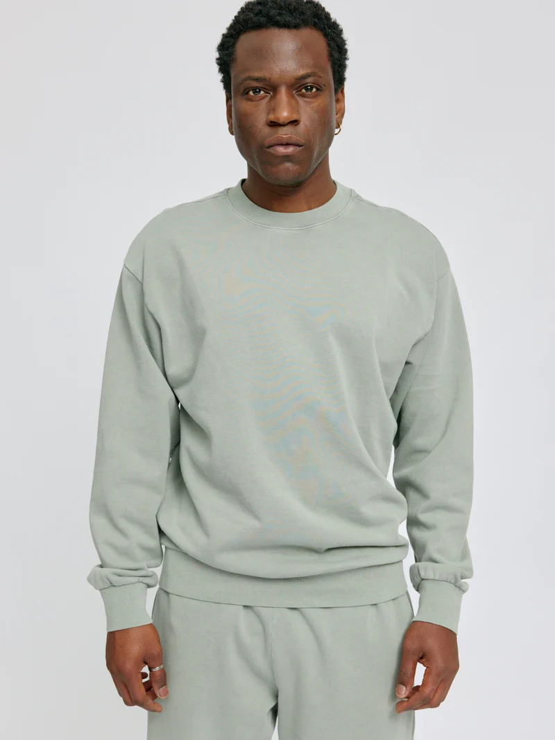 MAZINE Genderless Natural Dye Sweatshirt natural dye eucalyptus