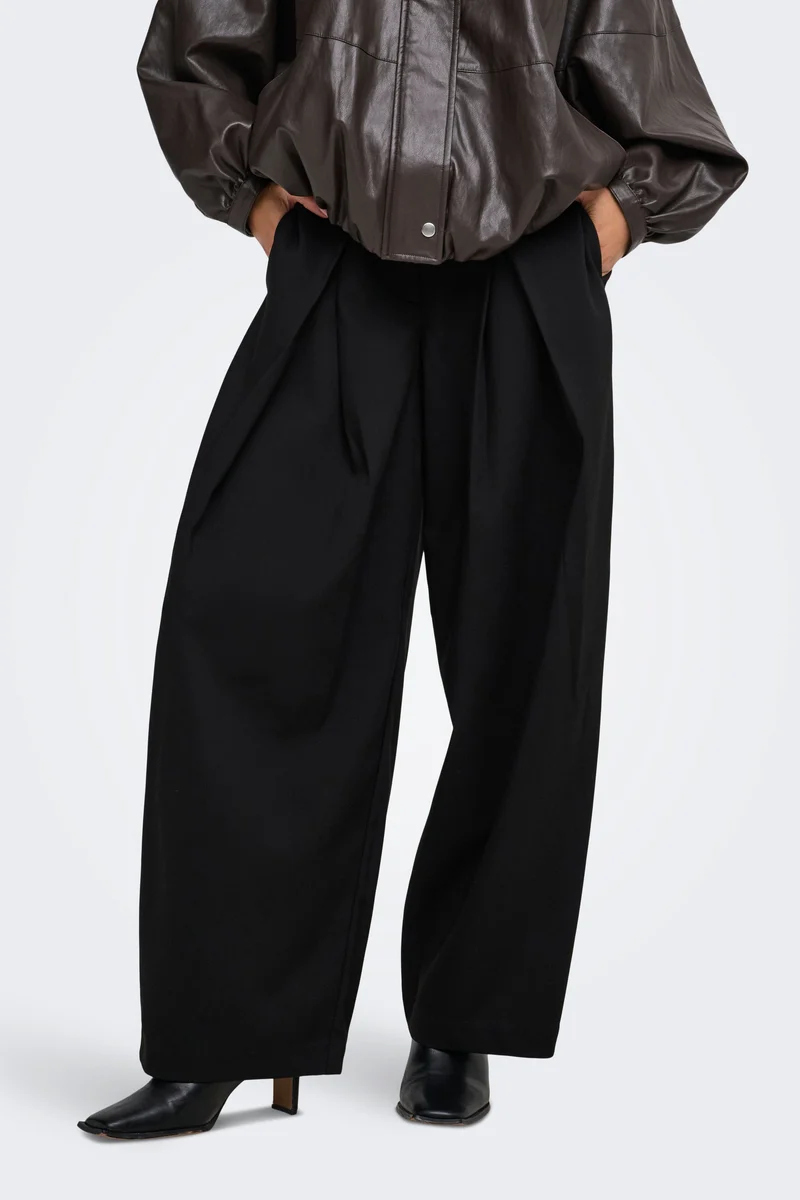 Only - Asmine Pleat Barrel Pant Tlr - 5190043 Black