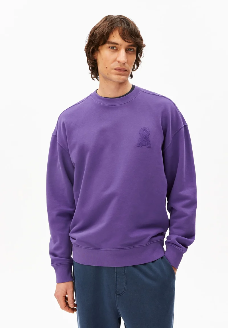 ARMEDANGELS Iconic Å Gmt Dye Sweatshirt pungent purple washed