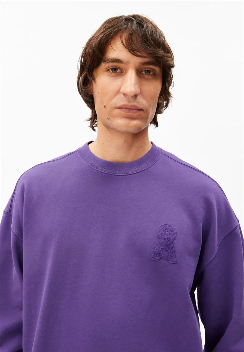 ARMEDANGELS Iconic Å Gmt Dye Sweatshirt pungent purple washed
